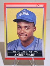 ANDRE WARE 1990 Score #607 Rookie (RC) Detroit Lions [gls0534]
