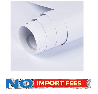 Mecpar 15.7'' x 118'' Matte White Wallpaper White Contact Paper Peel and Stick Wal