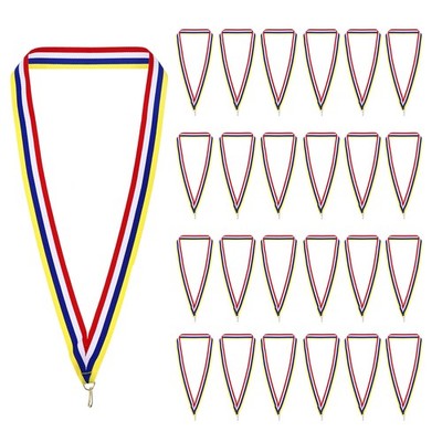 Nackenbänder 50 Stück, rot/weiß/blau, Polyester mit Clip