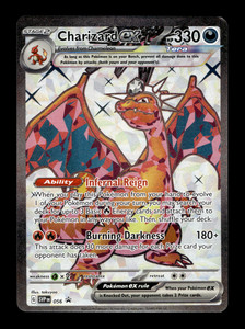 pokemon card 056 charizard ex SVP Full Art Black Star Promo Single Holofoil : Toys & Games Fire Burning Darkness (180+) This attack does 30 more damage for each Prize card your opponent has taken. Charizard ex 056 Sv: Scarlet