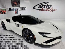 2023 Ferrari SF90 Stradale Bianco Avus paint, two-tone bodywork, JBL Professi