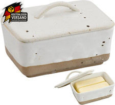Butterdose Porzellan Deckel Keramik Butterbehälter für Weiche Frische Butter rec