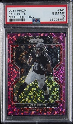 2021 PANINI PRIZM NO HUDDLE PINK #341 KYLE PITTS 8/15 PSA 10
