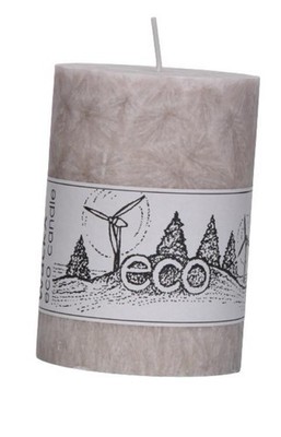 Eco Crystal Blockkerze, 7x10cm, rosybrown