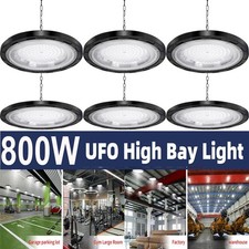 6x 800W 30000LM UFO LED Hallenbeleuchtung Hallenstrahler Hallenleuchten Highbay