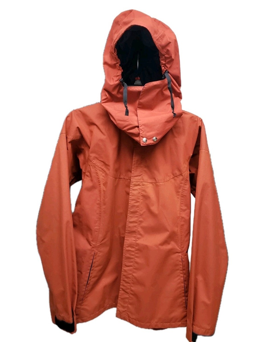 Vtg 80s Marmot Mountain Works GORE-TEX Jacket Med Pit Zips Orange