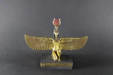 RARE ANCIENT EGYPTIAN WINGED Isis Statue Stone Goddess of Love Antiquity Bc