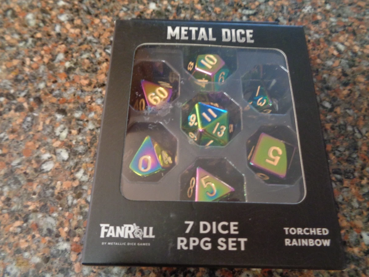 Glow in the Dark Purple 16mm Polyhedral Dice Set - FanRoll