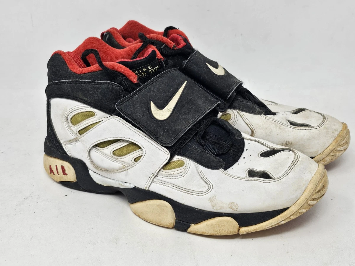 Nike Diamond Turf 2 Shoes White Black Red 487658-070 Mens Size 10