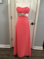 ALFRED ANGELO Strapless Formal Dress Sz. 4 NEW WITH TAGS Reg. 130 Pink  Beige