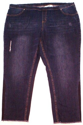 JMS Just My Size Pull On Elastic Waist Blue Jeans Denim Pants Womens 4X x  28''