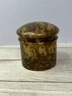 Vintage Faux Tortoiseshell, Celluloid  Vanity /Powder / Trinket Lidded Pot, Box