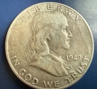 1949 D VF Franklin Silver Half Dollar