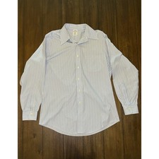 Brooks Brothers Regent Fit Striped Non Iron Supima Cotton Dress Shirt Mens 16 34