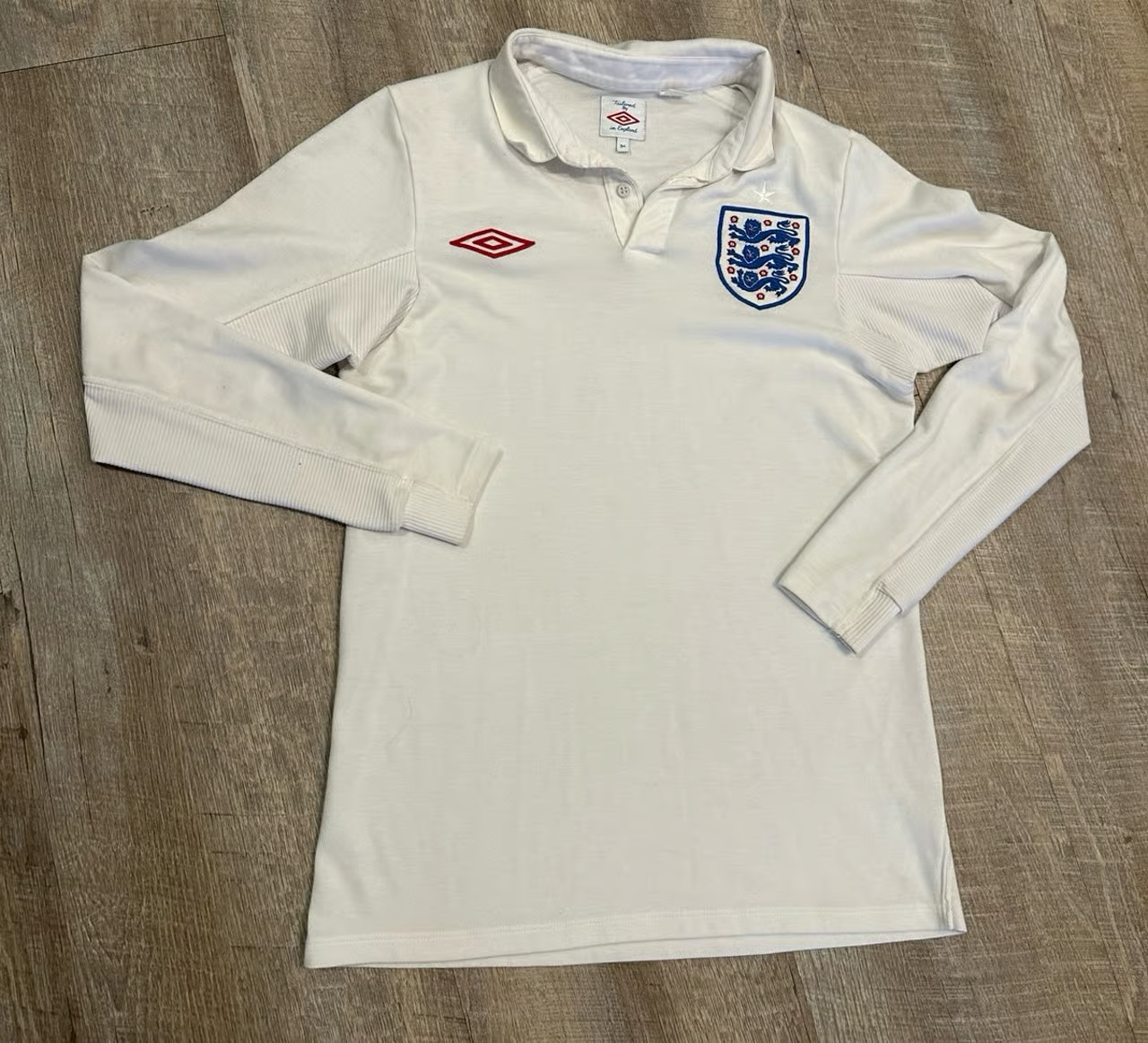 Vintage Umbro England National Soccer Jersey Shirt Tailored 34 Small
