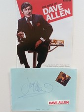 DAVE ALLEN LEGENDARY COMEDIAN Genuine signed Vintage Page Clear Ink Signature 
