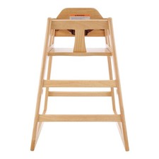 Winco CHH101 Assembled Natural Finish Wood High Chair