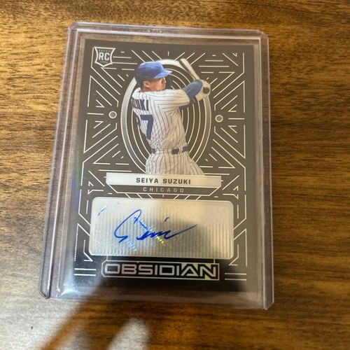 2022 PANINI Obsidian Seiya Suzuki Chicago Cubs Auto  #OA-SS - Picture 3 of 24