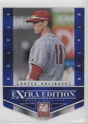 2012 Elite Extra Edition Status Blue Die-Cut 42/100 Royce Bolinger #55 3c7