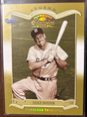2003 Donruss Classics Timeless Tributes Duke Snider Dodgers #002/100