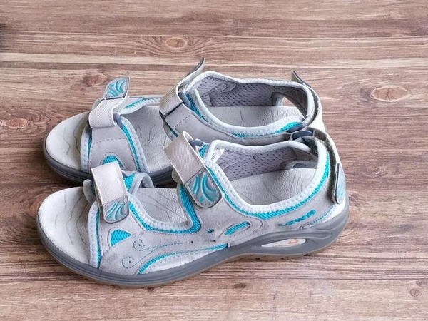 Women Lowa Sandals Grey Suede 37