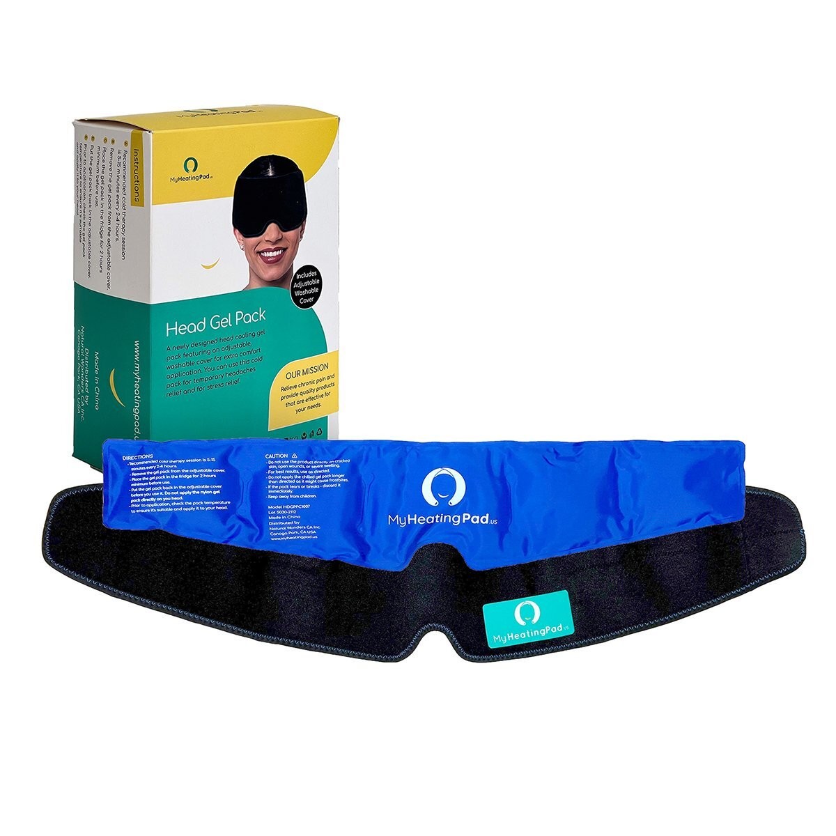 Reusable Head Gel Ice Pack With Adjustable Elastic Band