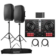 Hercules DJControl Inpulse 300 MK2 DJ Controller w 12" Speakers Package