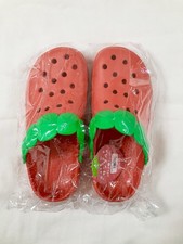 Strawberry Sandal Slippers Women  s L Size 24-25cm Red Fruit Kawaii Japan