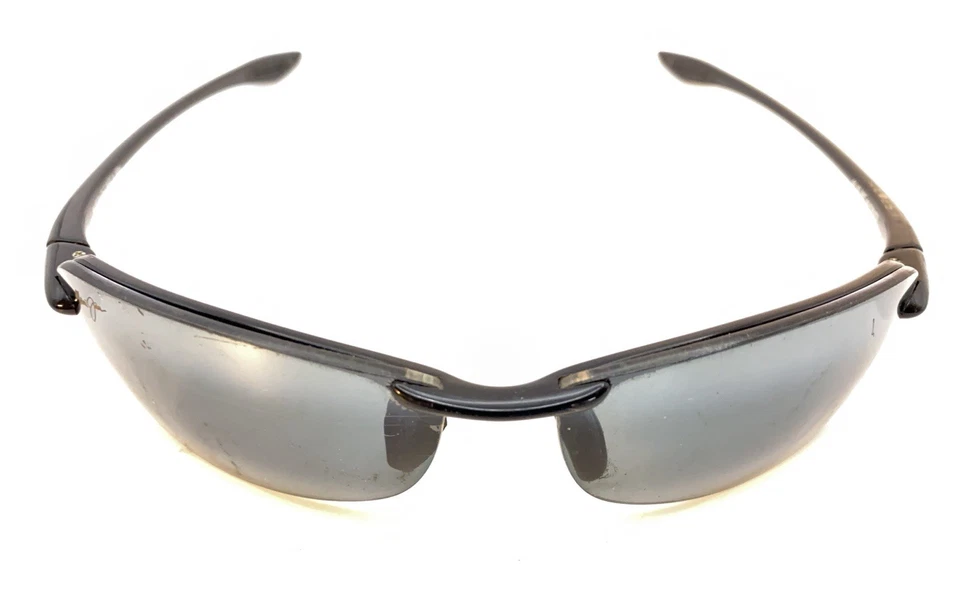 Gafas de sol Maui Jim Sport MJ 405-02 negras envolventes con media montura lentes negras Japón unisex Foto 3 de 4