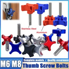 M6 M8 Stainless Steel Thumb Screw  Aluminium Handle Clamp Knob Tightening Bolts