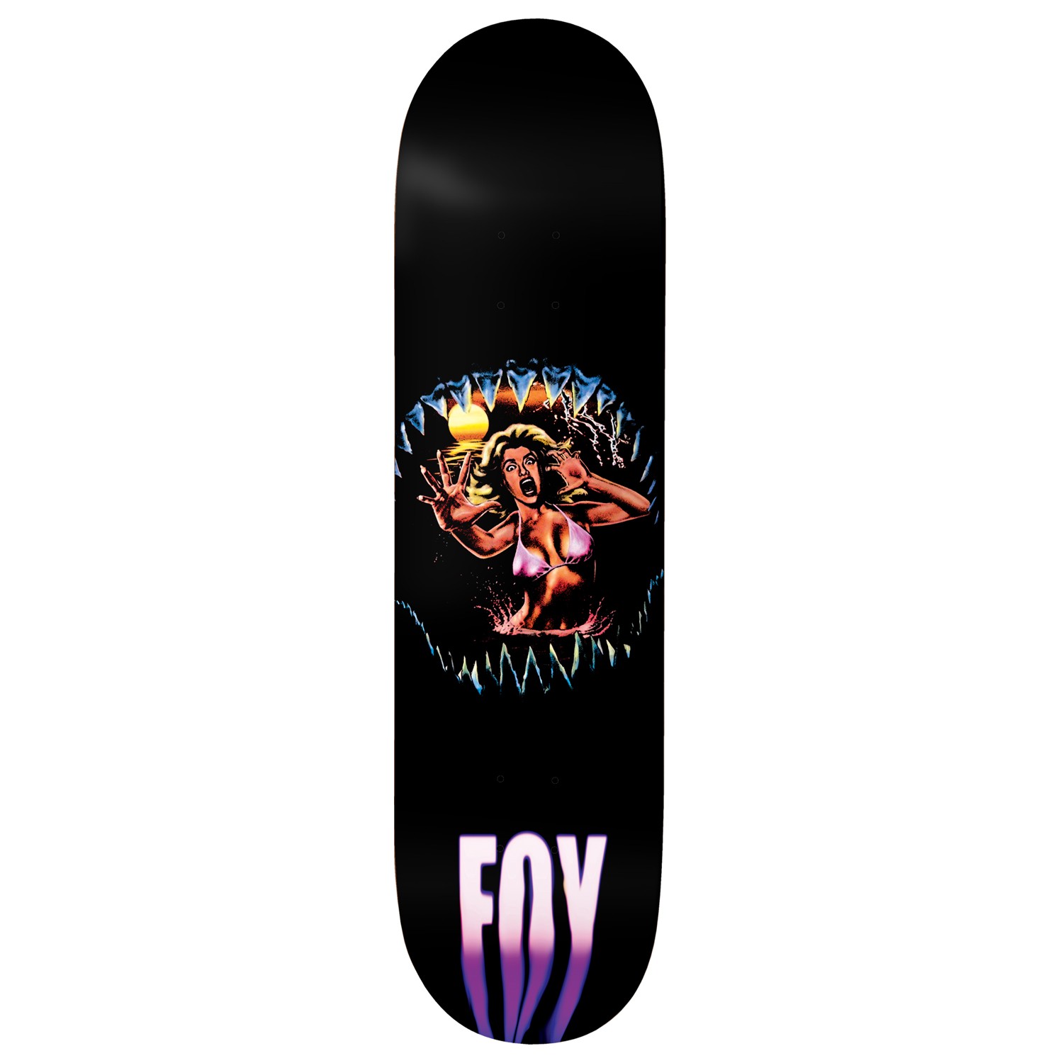 Deathwish Skateboard Deck Jamie Foy Jaws Black 8.38" x 32"