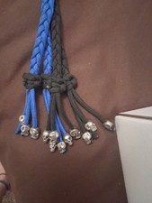 Motorcycle Get Back Whip With 1" Ball and Skull Tassels 36" Paracord Harley 🔥🔥