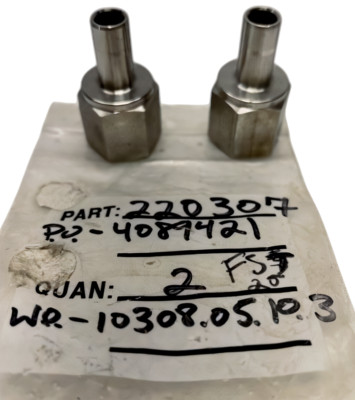 (Pack of 2) Swagelok 220307 Female 316 SS 1-1/16  Connector Tube Fitting 2  Long