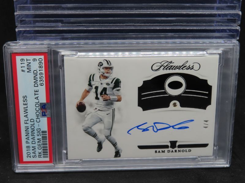 Sam Darnold Panini Flawless #119 Rookie Gem Signature-Chocolate Diamond