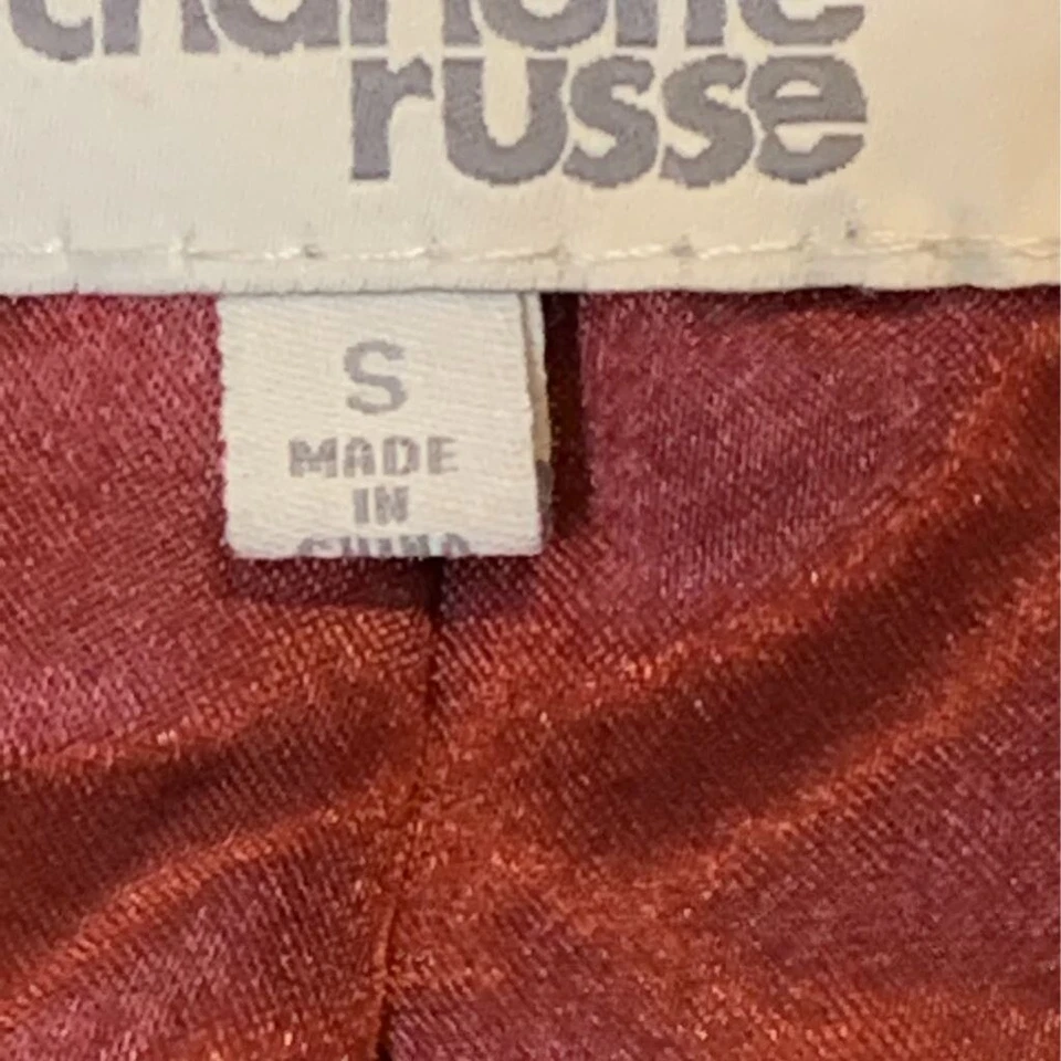 Charlotte Russe 女式西装外套红色腰围长度开口内衬缺口翻领 S — 第 4/4 张图片