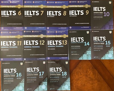 2024 AU STOCK LATEST NEW Cambridge IELTS 6-18 General Books with Answer Key