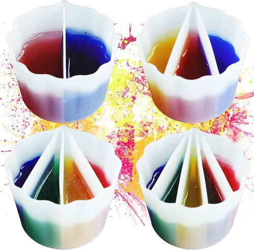Versatile Silicone Paint Pouring Cups - 2 to 5 Compartments for Easy Mixing - Picture 2 of 8