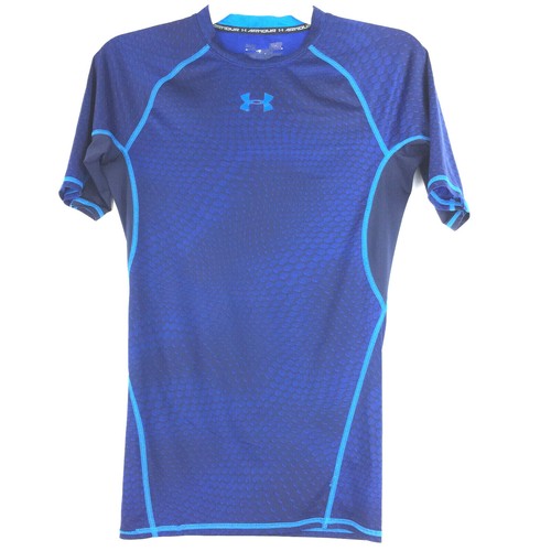 Under Armour Boys/Youth Large (34 in Chest) Blue HeatGear Stretch Active Tee - Picture 4 of 8