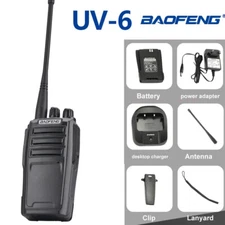 UV-6 Walkie Talkie 136-174/400-480MHZ UHF/VHF Dual Band FM Transceiver