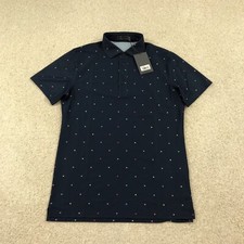 G/Fore Golf Polo Shirt Mens Small All Over Print Stars Navy Blue New
