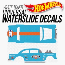 1/64 Scale GASSER GULF Custom White Toner Universal WaterSlide Decal for Hot