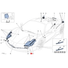 Front Left Headlight Washer Nozzle Cover for Ferrari 2015-2018 488 Spider/GTB