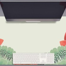 Large Desk Top Mat Pad Protector Home Office Keyboard 90x45 Spring flowers