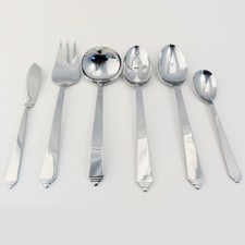 ART DECO by Splendide/David Shaw 6 Piece Serving Set NEW NEVER USED Korea 18/8