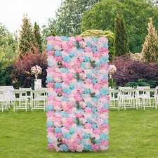 12x Artificial Flower Wall Panels Wall Hydrangea Rose Wedding Backdrop Decor