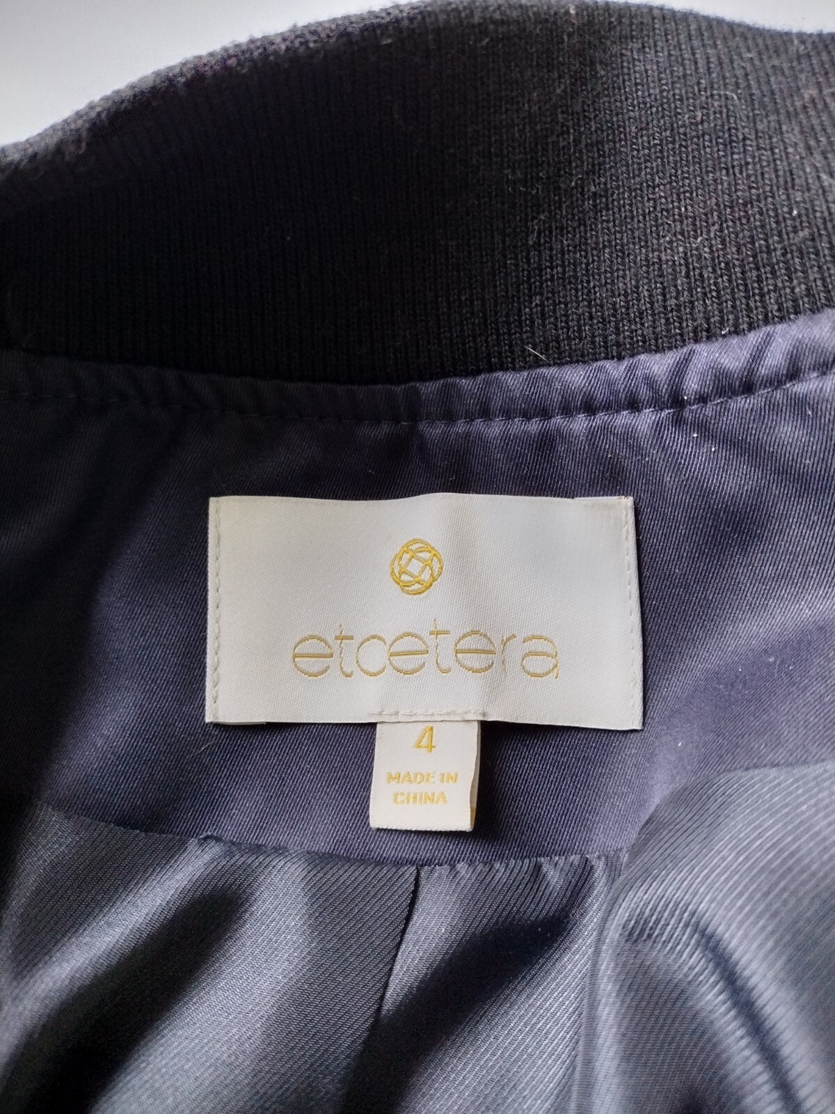 Etcetera Bomber Jacket Women's Lightweight Navy S… - image 4