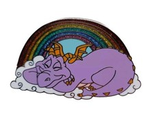 Disney Pin 2023 Epcot Figment Sleeping Under Glitter Rainbow #153457 New Ship