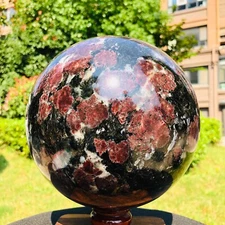 8240g Natural Garnet Fireworks Crystal Ball for Spiritual Healing HH2043