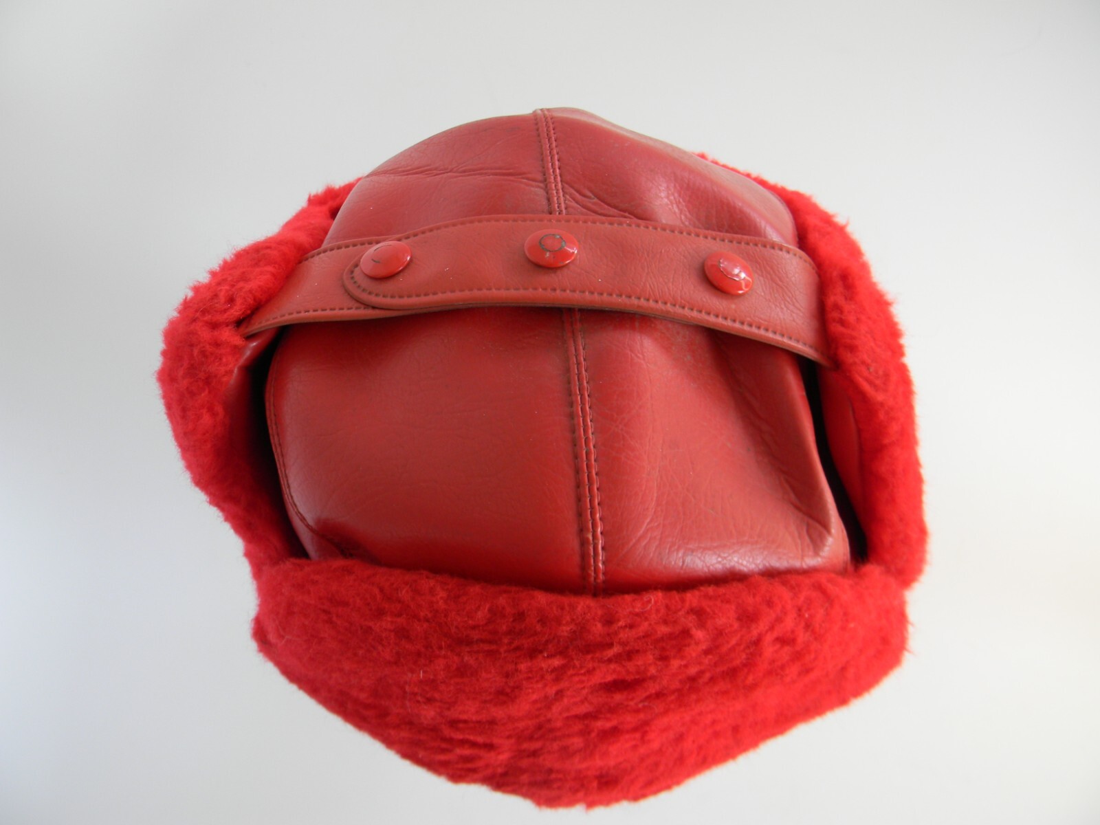 Vintage Mens Genuine Trooper Dacron Red Hat Size … - image 3