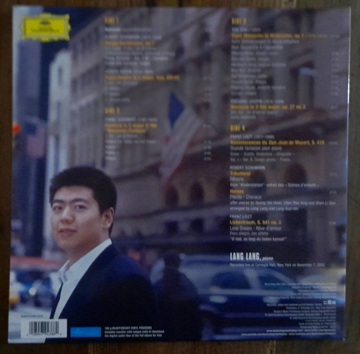 PIANO LANG LANG LIVE AT CARNEGIE HALL DGG STEREO 2 LP'S